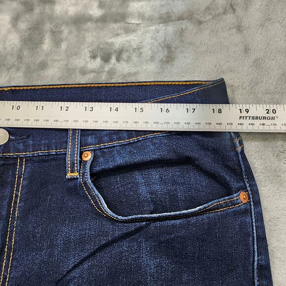 Levi’s Jeans Mens W36 L32 Blue 502 Regular Tapered Fit Stretch Denim Dark Wash - Picture 10 of 14